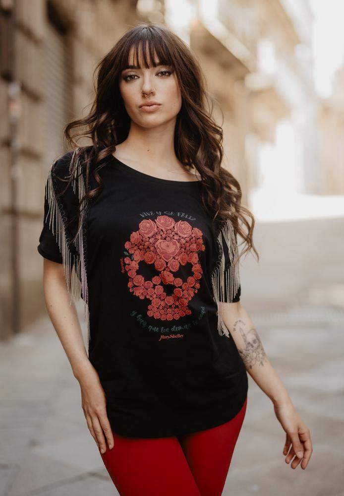 CAMISETA NEGRA MARY SHELLEY