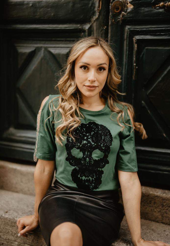 CAMISETA VERDE CALAVERA