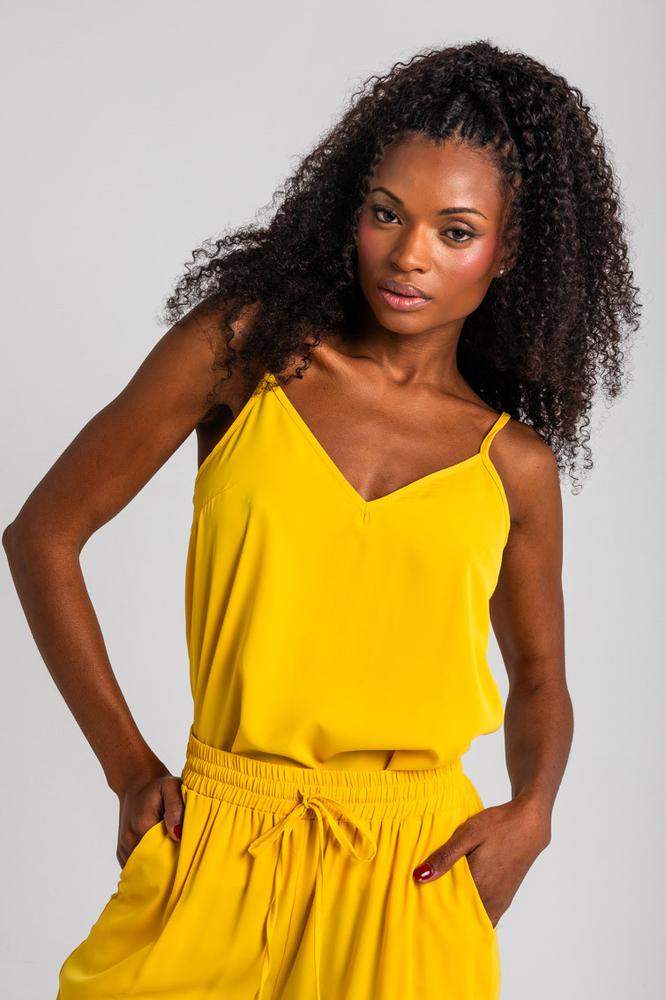 Blusa lencera amarilla