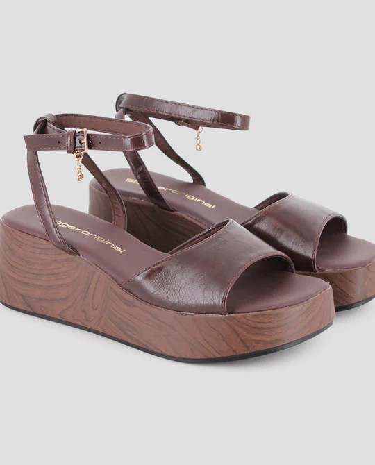 Sandalias de plataforma Saura Marrón 
