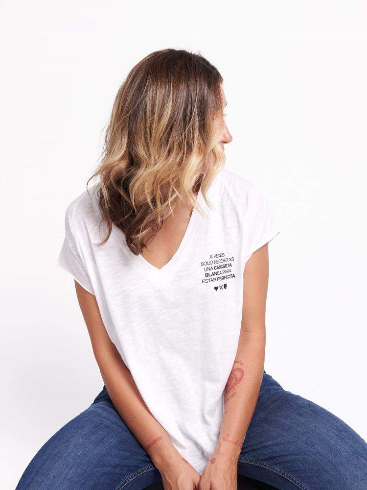 CAMISETA BLANCA BASICA AIRE RETRO