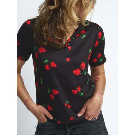 CAMISETA CHICA CEREZAS