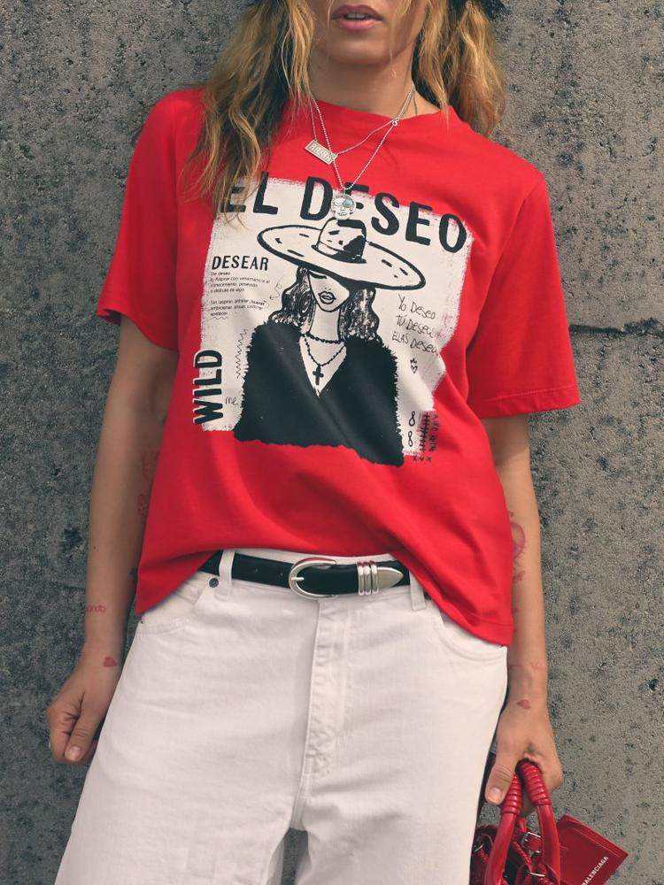 CAMISETA ROJA  DESEO