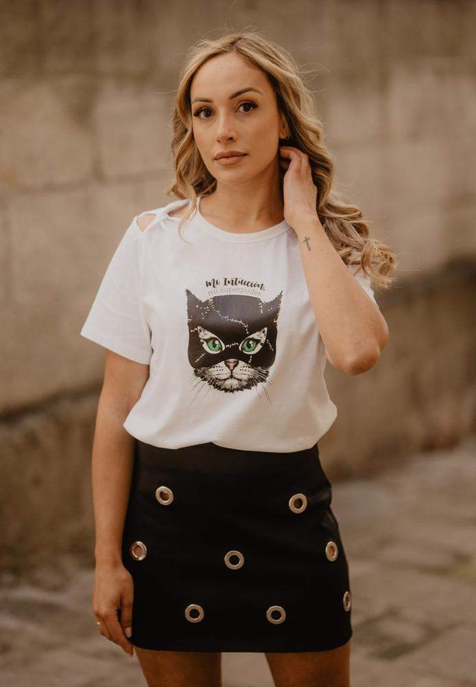 Camiseta Gata Intuición