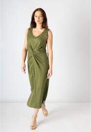 VESTIDO GUEPARDA VERDE