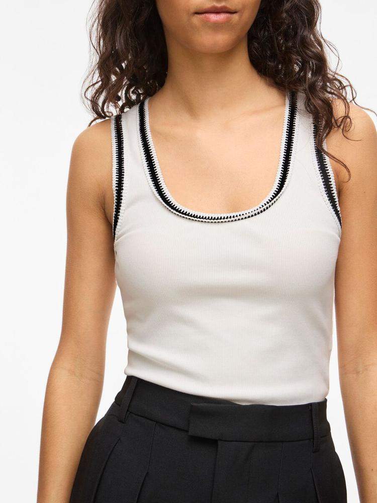 VIMOVANA CUELLO REDONDO TOP SIN MANGAS BLANCO