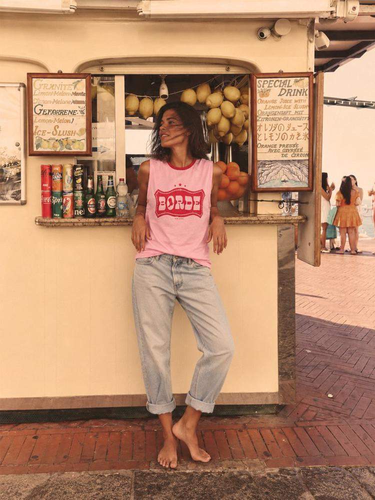 CAMI CHICA  BORDE  ROSA