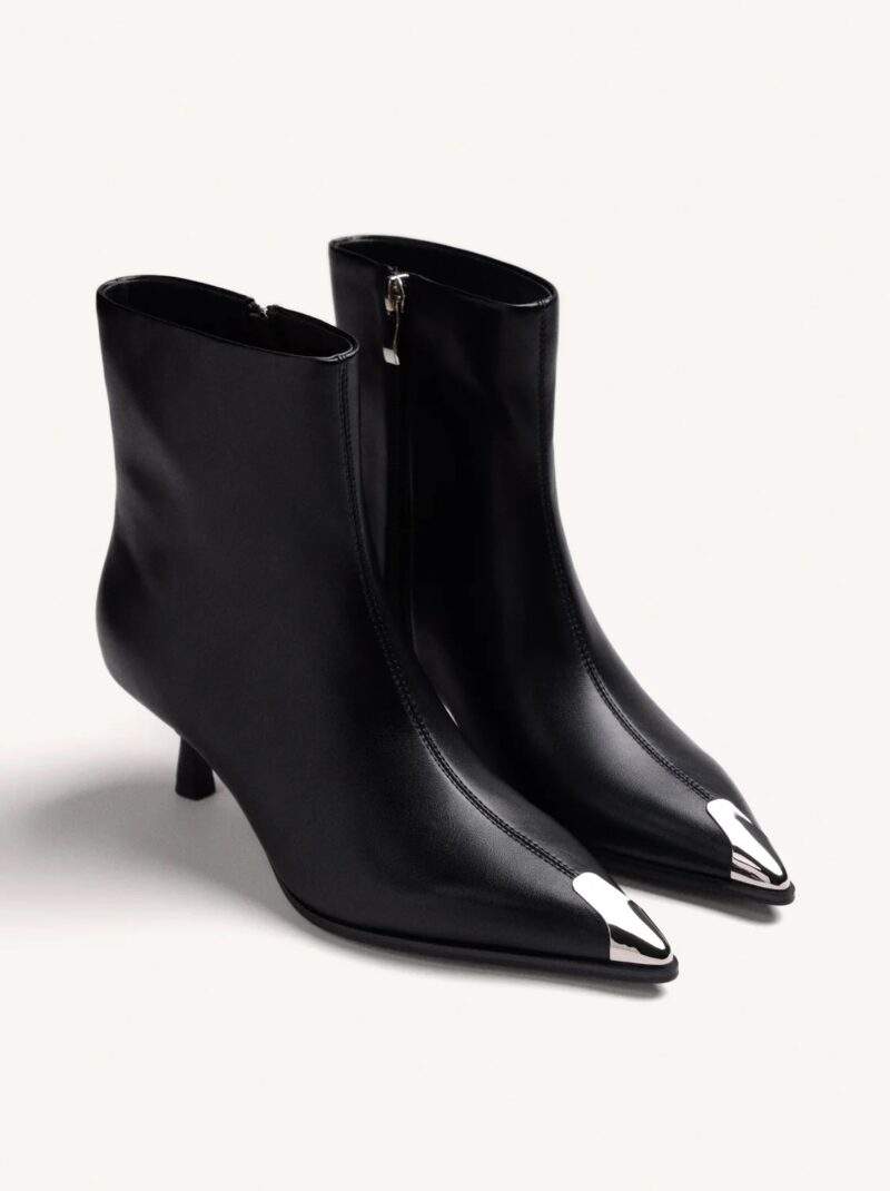 BLACK KITTEN ANKLE BOOTS