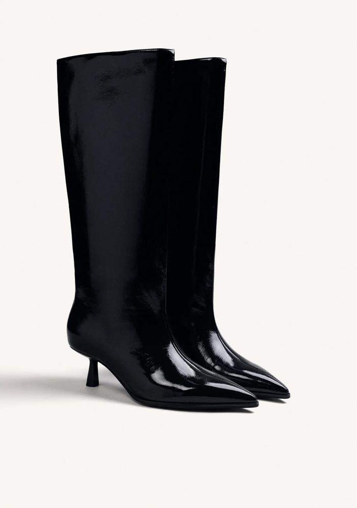 BLACK KITTEN HIGH BOOTS