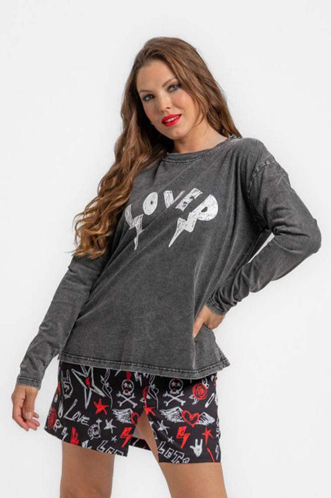 Camiseta Oversize - ROCK AND ROLL