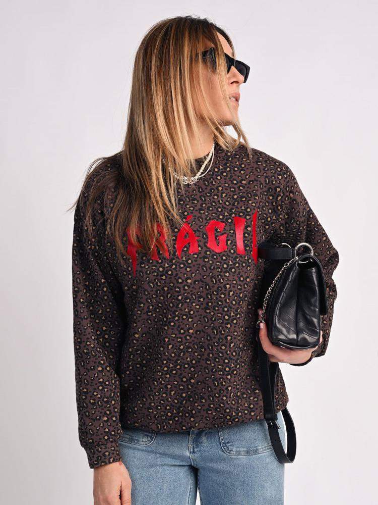SUDADERA LEOPARDO  FRÁGIL 