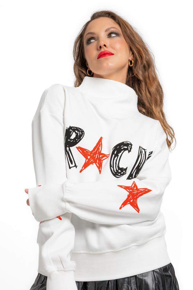 Sudadera cuello chimenea - ROCK AND ROLL