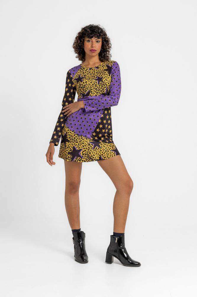 Vestido mini patchwork - BRILLANDO